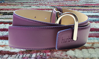 ceinture violette en cuir pour homme