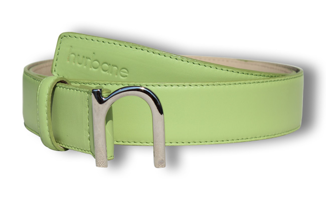 Ceinture pour hommes - Cuir de Couleur Vert Tropic - Boucle à pointe