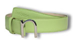 Ceinture pour hommes - Cuir de Couleur Vert Tropic - Boucle à pointe