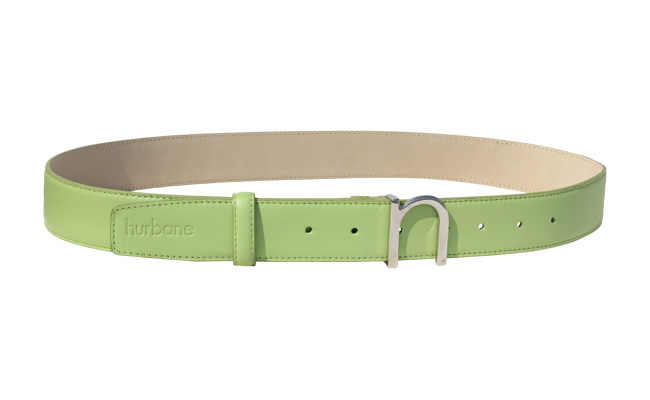 Ceinture pour hommes - Cuir de Couleur Vert Tropic - Boucle à pointe