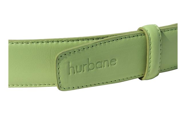 Ceinture pour hommes - Cuir de Couleur Vert Tropic - Boucle à pointe