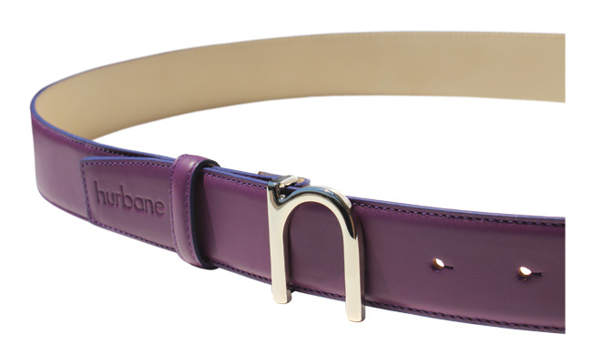 Ceinture en cuir pour hommes Violet Ultra - Boucle à pointe