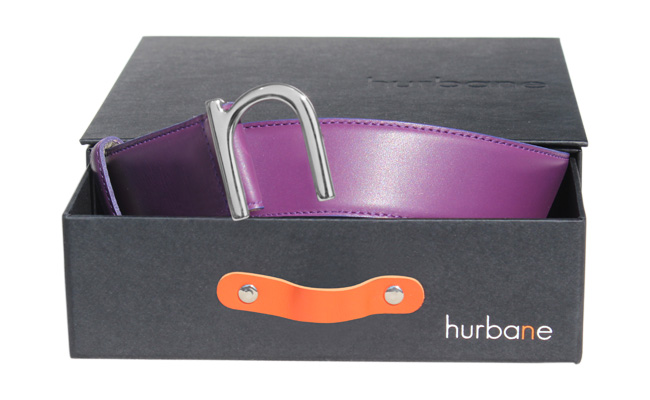 Ceinture en cuir pour hommes Violet Ultra - Boucle à pointe