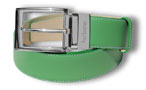 Ceinture cuir pour hommes - couleur Vert Bunker - Boucle ardillon gravée