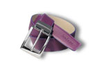 Ceinture de couleur homme - Violet Ultra - Boucle ardillon gravée