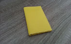 Portefeuille en cuir de couleur Homme - Modèle porte-cartes - Jaune Lime