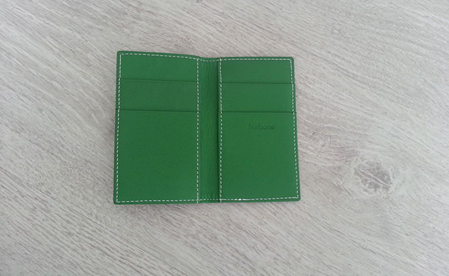 Portefeuille en cuir pour hommes - Modèle porte-cartes - coloris Vert Bunker