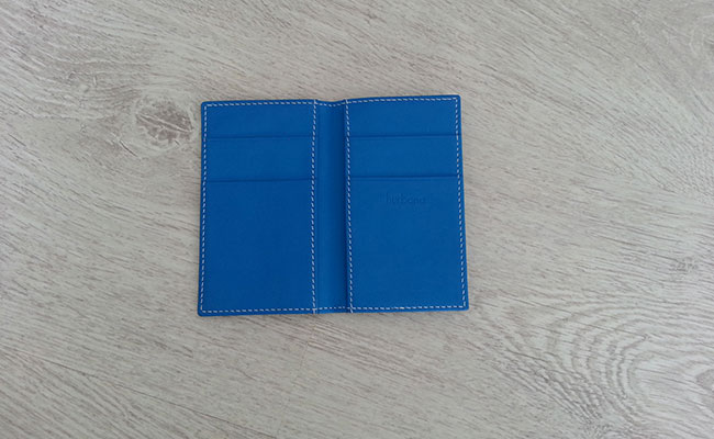 Portefeuille cuir Homme - Modèle porte-cartes - Couleur Bleu Artic