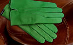 Gants en cuir pour hommes - Coupe droite cintrée - Couleur Vert Bunker