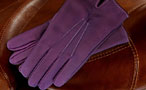 Gants Homme en cuir de couleur - Coupe droite cintrée - Violet Ultra