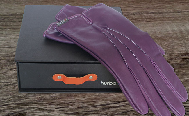 Gants Homme en cuir de couleur - Coupe droite cintrée - Violet Ultra