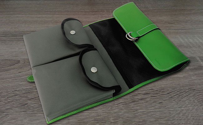 Trousse de Toilette Homme en cuir - Vert Bunker