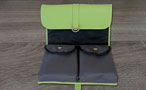 Trousse de Toilette homme - cuir de couleur Vert Tropic