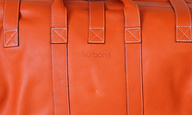 Sac de voyage cuir homme Hurbane - Orange Bonze