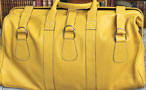 Sac de voyage pour Homme en cuir de vachette - Jaune Lime