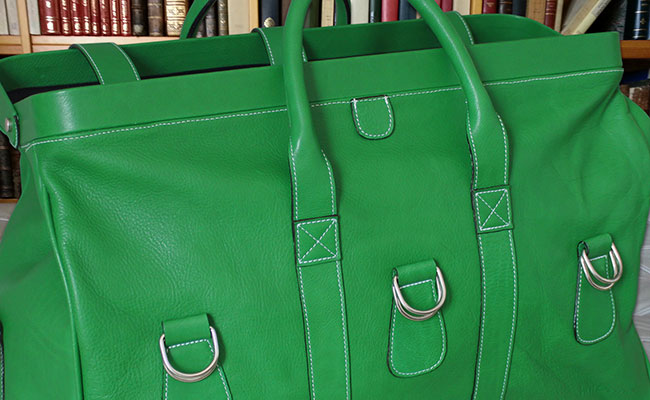 Sac de voyage Homme en cuir - coloris Vert Bunker