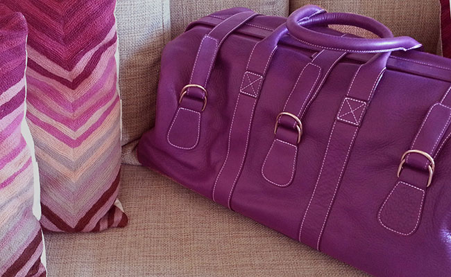 Sac de voyage Homme - cuir Violet Ultra