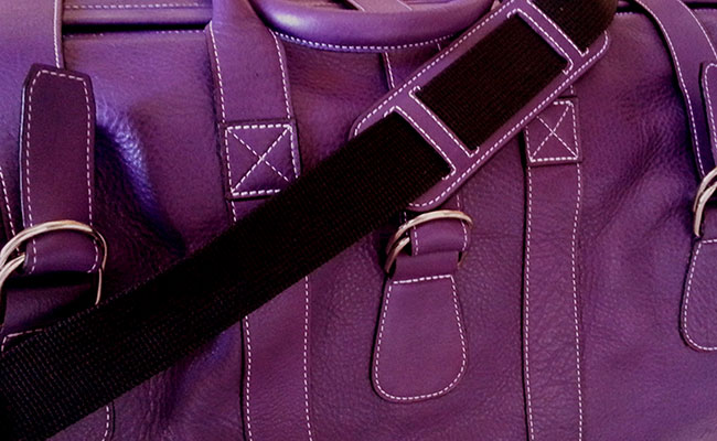 Sac de voyage Homme - cuir Violet Ultra