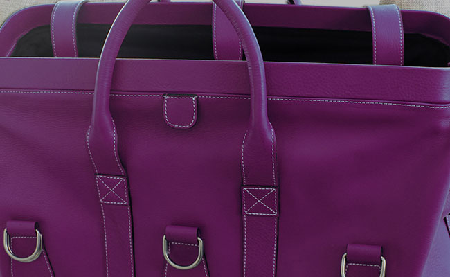 Sac de voyage Homme - cuir Violet Ultra