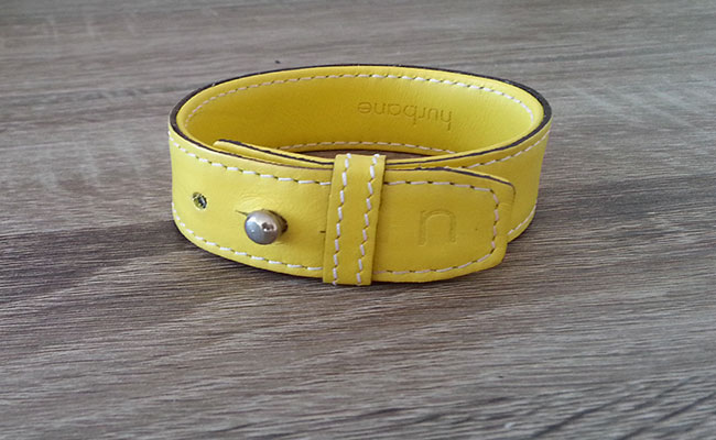 Bracelet en cuir  pour hommes Timeless Jaune Lime